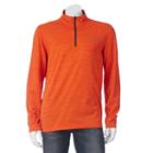 Men's Free Country Birdseye Heathered Quarter-zip Pullover, Size: Small, Orange