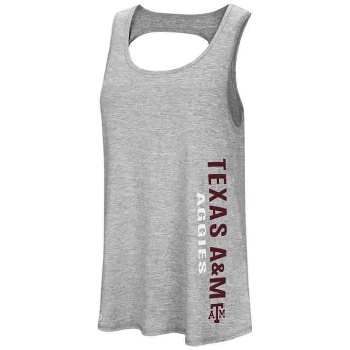 Women's Colosseum Texas A & M Aggies Twisted Back Tank Top, Size: Xxl, Dark Grey