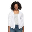 Plus Size Apt. 9&reg; Tulip-hem Open-front Cardigan, Women's, Size: 4xl, Natural