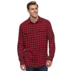 Big & Tall Sonoma Goods For Life&trade; Supersoft Stretch Flannel Shirt, Men's, Size: 3xl Tall, Dark Red