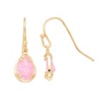Lc Lauren Conrad Cubic Zirconia Teardrop Nickel Free Earrings, Women's, Pink
