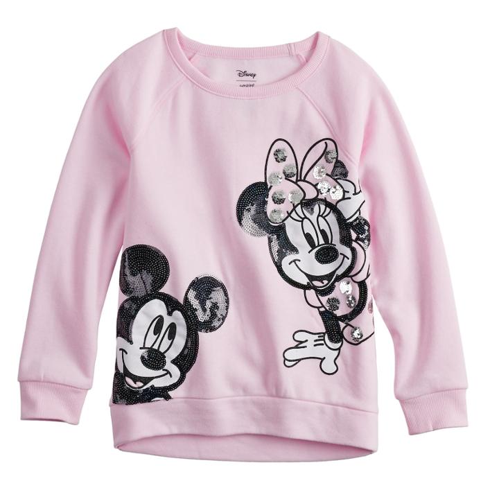 Disney's Mickey & Minnie Mouse Girls 4-10 Flip-sequin Graphic Pullover By Jumping Beans&reg;, Size: 6x, Light Pink