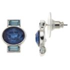 Napier Blue Simulated Crystal Button Stud Earrings, Women's