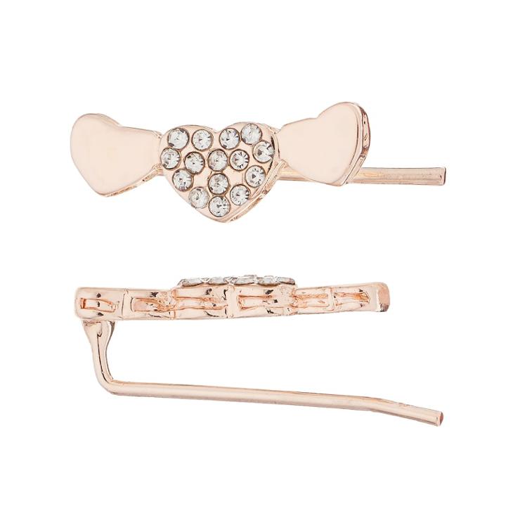 Lc Lauren Conrad Heart Nickel Free Ear Climbers, Women's, Light Pink