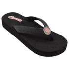 Women's North Carolina State Wolfpack Venice Beach Flip-flops, Size: 10, Black