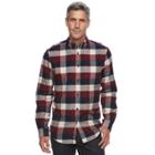 Big & Tall Croft & Barrow&reg; True Comfort Plaid Classic-fit Flannel Button-down Shirt, Men's, Size: Large, Red