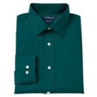 Men's Croft & Barrow&reg; Slim-fit Easy-care Spread-collar Dress Shirt, Size: 18 36/37, Dark Green