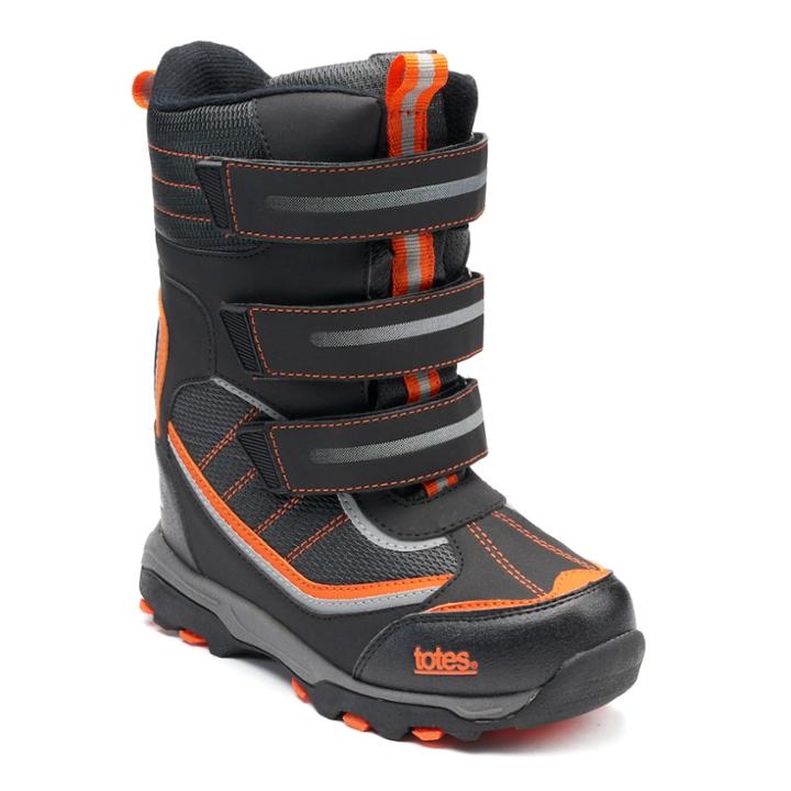 Totes Silas Boys' Winter Boots, Size: 2, Grey (charcoal)