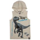 Boys 4-7x Jurassic World: Fallen Kingdom Blue Velociraptor Hooded Tank Top, Size: 5, Beige