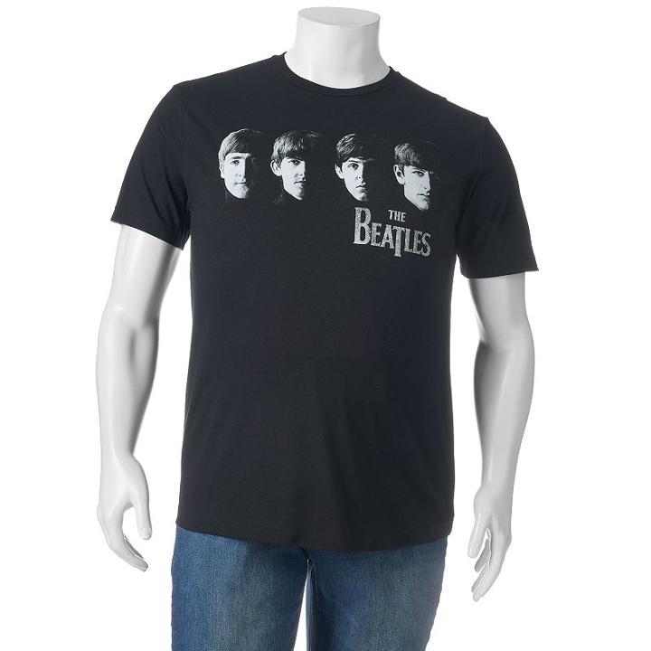 Big & Tall Beatles Tee, Men's, Size: L Tall, Black