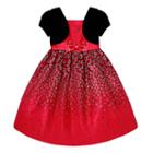 Girls 7-16 American Princess Mock Bolero Polka-dot Dress, Girl's, Size: 14, Med Red