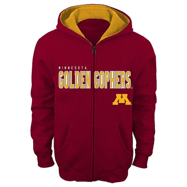 Boys 8-20 Minnesota Golden Gophers Team Stated Hoodie, Boy's, Size: M(10-12), Dark Red