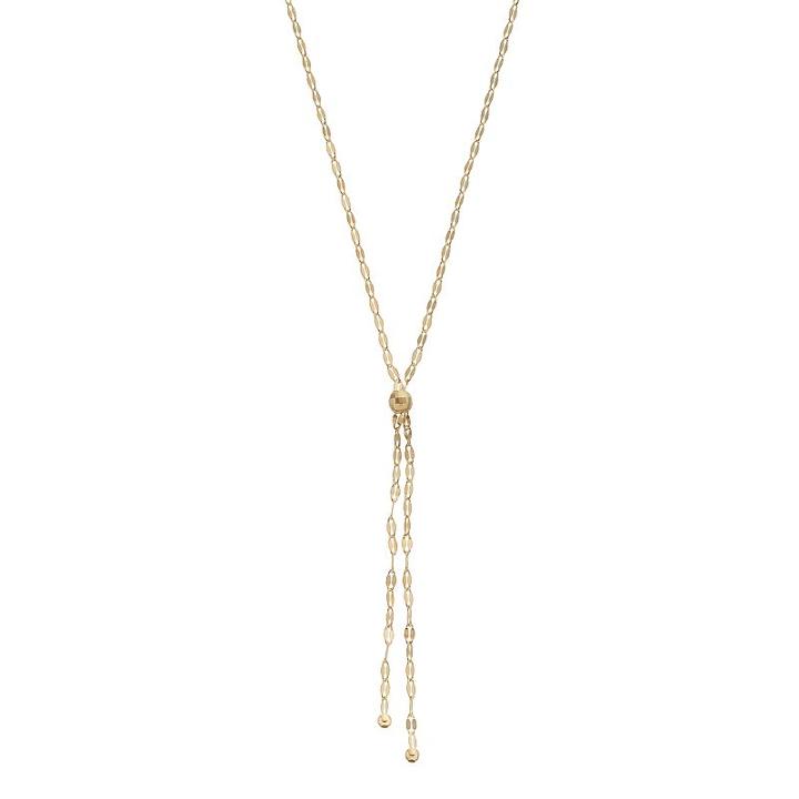 14k Gold Forzatina Chain Y Necklace, Women's, Size: 18, Yellow