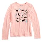 Girls 7-16 & Plus Size Mudd&reg; Long Sleeve Graphic Tee, Size: 20 1/2, Light Pink