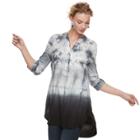 Women's Rock & Republic&reg; Tie-dye High-low Tunic, Size: Small, White