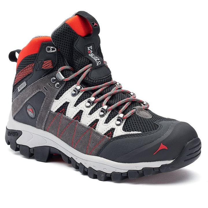 Pacific Mountain Descend Men's Waterproof Hiking Boots, Size: Medium (10.5), Red