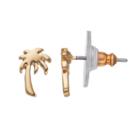 Lc Lauren Conrad Nickel Free Palm Tree Stud Earrings, Women's, Gold