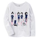 Girls 4-8 Carter's Long Sleeve Yoga Girl Graphic Tee, Size: 4, White