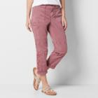 Women's Sonoma Goods For Life&trade; Embroidered Utility Capris, Size: 6, Med Pink
