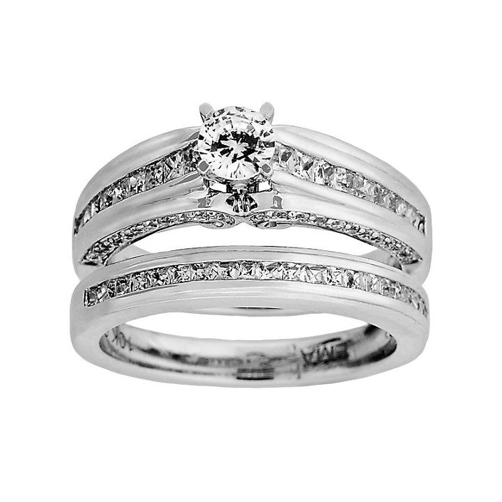 14k White Gold 1-ct. T.w. Round-cut Igi Certified Diamond Ring Set, Women's, Size: 6