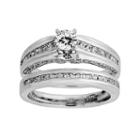 14k White Gold 1-ct. T.w. Round-cut Igi Certified Diamond Ring Set, Women's, Size: 6