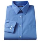Men's Croft & Barrow&reg; Slim-fit Solid Easy Care Point-collar Dress Shirt, Size: 17-32/33, Blue