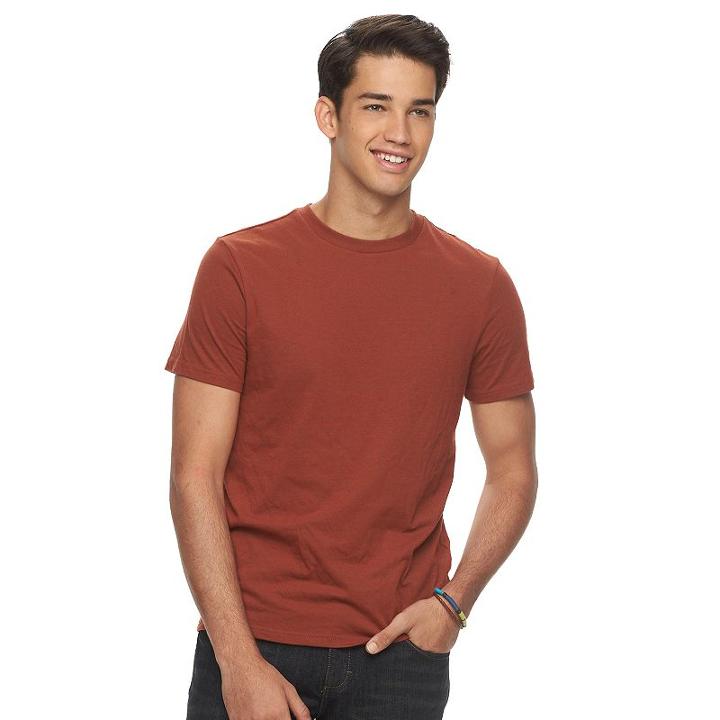 Big & Tall Urban Pipeline&reg; Heather Tee, Men's, Size: Xl Tall, Dark Red