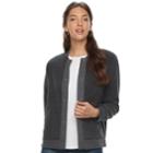 Women's Sonoma Goods For Life&trade; Sherpa Bomber Jacket, Size: Small, Grey (charcoal)