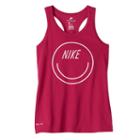 Girls 7-16 Nike Smiley Face Racerback Tank Top, Size: Medium, Dark Red