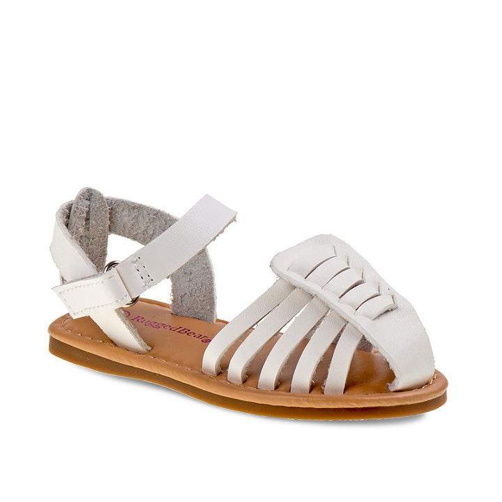 Rugged Bear Toddler Girls' Huarache Sandals, Girl's, Size: 7 T, White