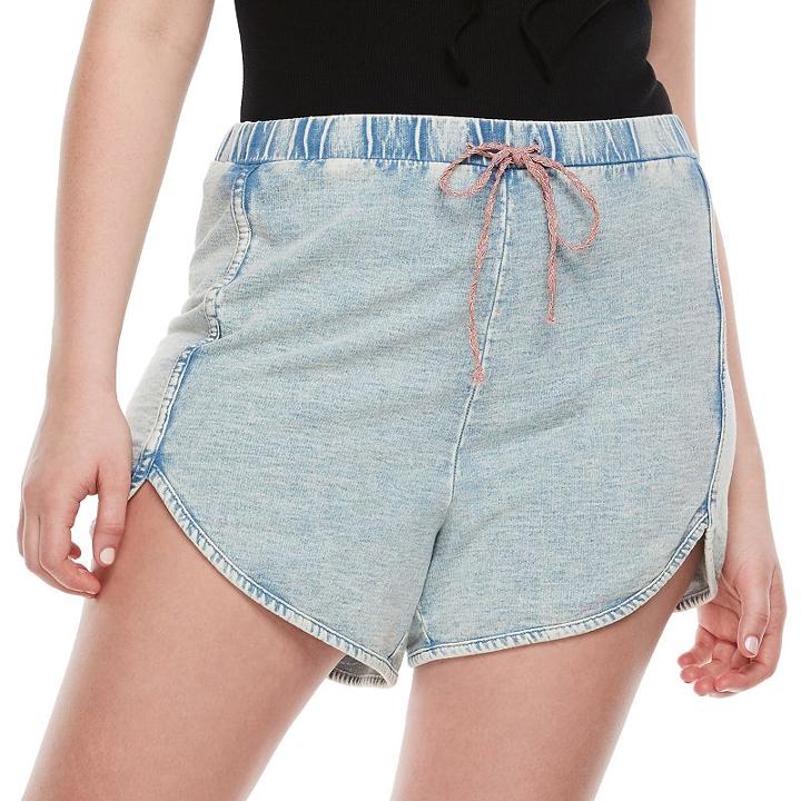 Madden Nyc Juniors' Plus Size French Terry Shorts, Girl's, Size: 2xl, Blue Other
