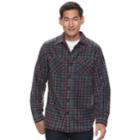 Men's Anchorage Expedition Classic-fit Plaid Fleece Shirt Jacket, Size: Large, Dark Red
