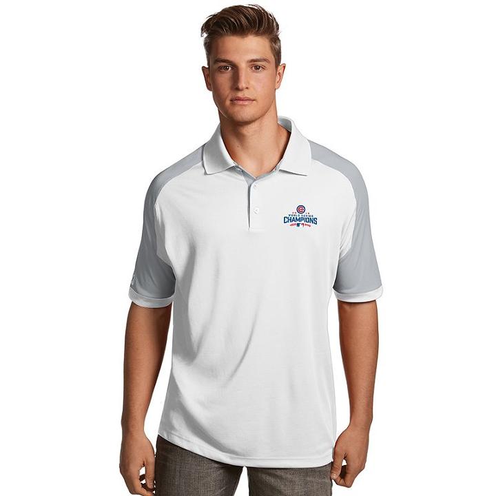 Men's Antigua Chicago Cubs 2016 World Series Champions Century Polo, Size: Medium, White
