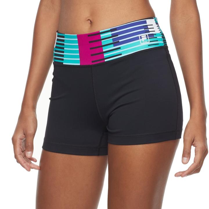 Women's Fila Sport&reg; Tru-dry High-waist Fitted Performance Shorts, Size: Xs, Oxford