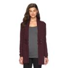 Women's Ab Studio Button Open-front Cardigan, Size: Small, Ovrfl Oth