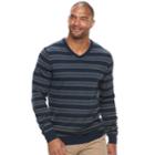 Big & Tall Sonoma Goods For Life&trade; Classic-fit Coolmax V-neck Sweater, Men's, Size: L Tall, Dark Blue