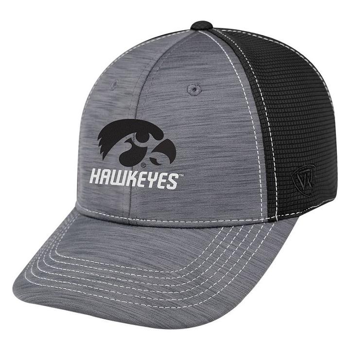 Adult Top Of The World Iowa Hawkeyes Upright Performance One-fit Cap, Men's, Med Grey