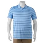 Big & Tall Croft & Barrow&reg; Classic-fit Striped Performance Polo, Men's, Size: L Tall, Med Blue