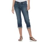 Women's Apt. 9&reg; Embellished Capri Jeans, Size: 6, Dark Blue