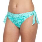 Women's Aqua Couture Ikat Hipster Bikini Bottoms, Size: Small, Med Blue