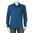 Men's Apt. 9&reg; Slim-fit Stretch Button-down Shirt, Size: Xlg Slim, Blue