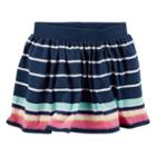 Toddler Girl Carter's Neon Striped Skort, Size: 4t, Ovrfl Oth