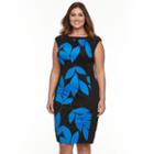 Plus Size Suite 7 Jacquard Sheath Dress, Women's, Size: 16 W, Blue Other
