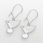 Logoart St. Louis Blues Sterling Silver Logo Drop Earrings, Women's, Grey