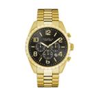 Caravelle New York By Bulova Men's Stainless Steel Chronograph Watch - 44b114, Yellow