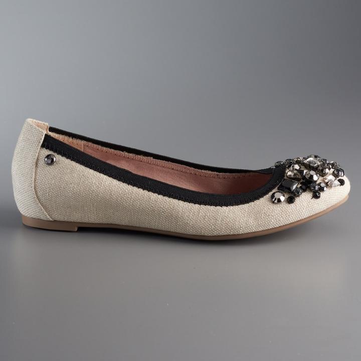 Simply Vera Vera Wang Women's Beaded Ballet Flats, Size: 9.5, Brown