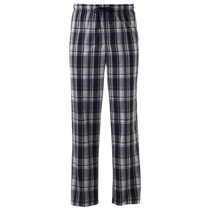 Men's Croft & Barrow&reg; True Comfort Woven Lounge Pants, Size: Xl, Black