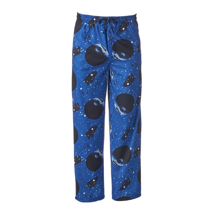 Men's Star Wars Death Star Sublimated Microfleece Lounge Pants, Size: Xl, Blue (navy)