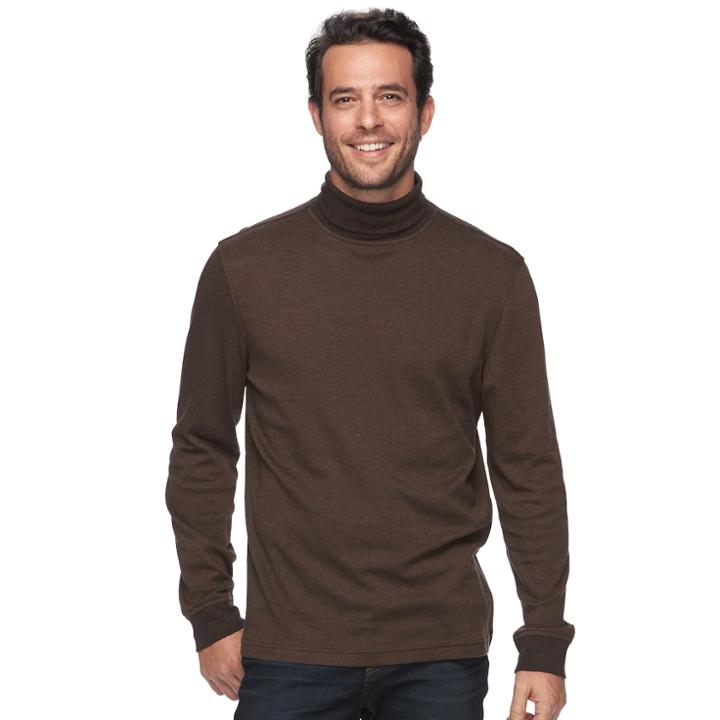 Men's Croft & Barrow&reg; Classic-fit Turtleneck, Size: Xxl, Dark Brown