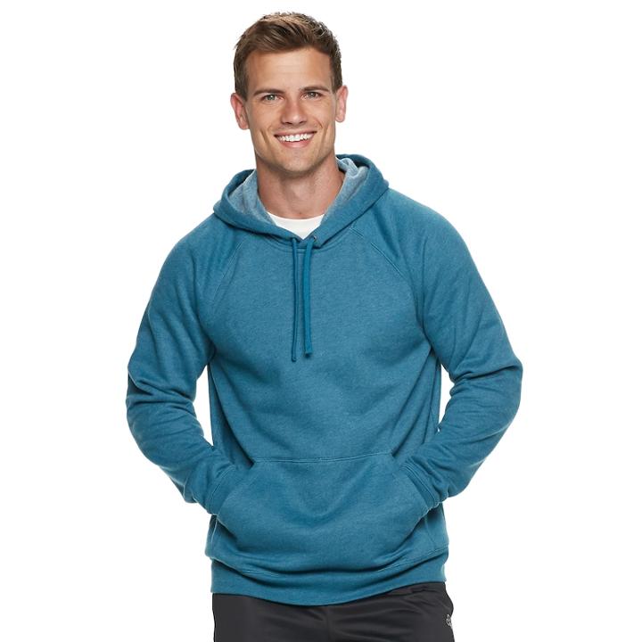 Men's Tek Gear&reg; Ultra Soft Fleece Pull-over Hoodie, Size: Medium, Dark Blue